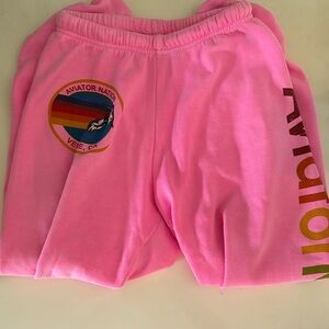 aviator nation pink sweatpants